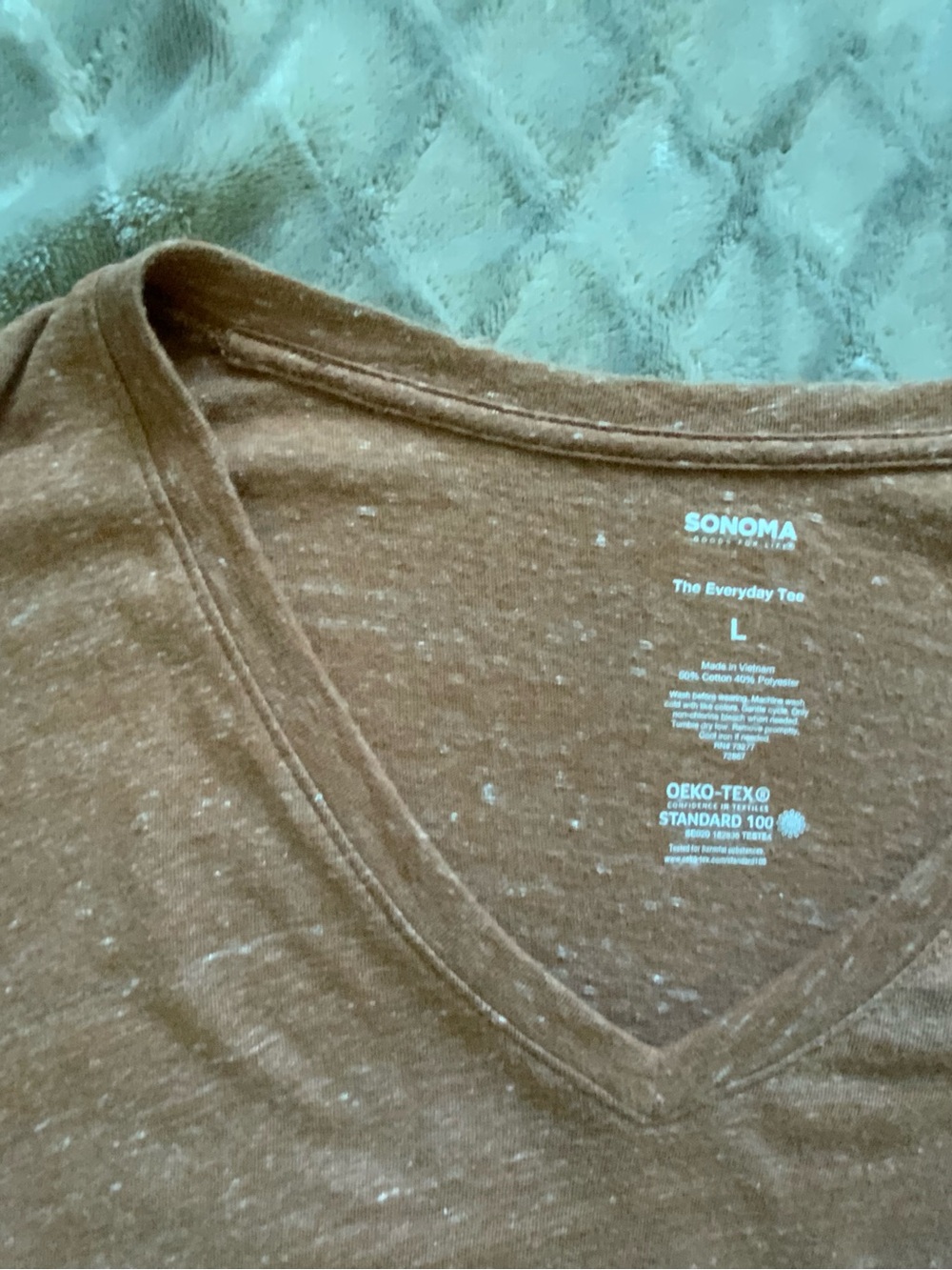 Sonoma Brown Short Sleeve V-Neck Tee - Picture 4 of 4